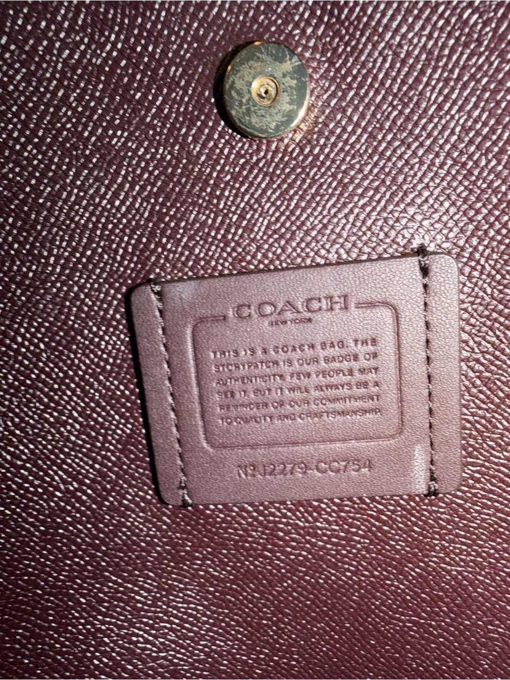 Coach Mollie Bucket (Style CC754) Wine and Python - Picture 6 of 8